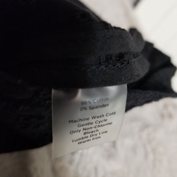 Talbots Blazer Jacket Women's Size 12 Black Eyelet One Button Offuce Career - Picture 9 of 9